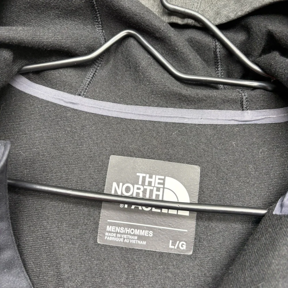 The North Face Kilowatt Jacket Mens Large Black Gray Full Zip Hooded Hiking